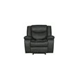 Titan Furnishings Transitional Faux Leather Reclining Sofa Set in Gray