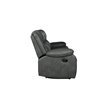 Titan Furnishings Transitional Faux Leather Reclining Sofa Set in Gray