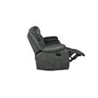 Titan Furnishings Transitional Faux Leather Reclining Sofa Set in Gray