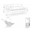 Titan Furnishings Transitional Faux Leather Reclining Sofa Set in Gray