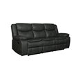 Titan Furnishings Transitional Faux Leather Reclining Sofa Set in Gray
