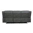 Titan Furnishings Transitional Faux Leather Reclining Sofa Set in Gray