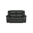 Titan Furnishings Transitional Faux Leather Reclining Sofa Set in Gray