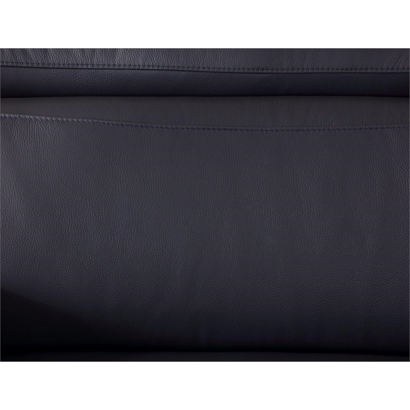 Titan Furnishings Modern Genuine Italian Leather Sofa & Loveseat Set in Navy