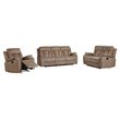 Titan Furnishings Transitional Microfiber Fabric Sofa Set in Beige