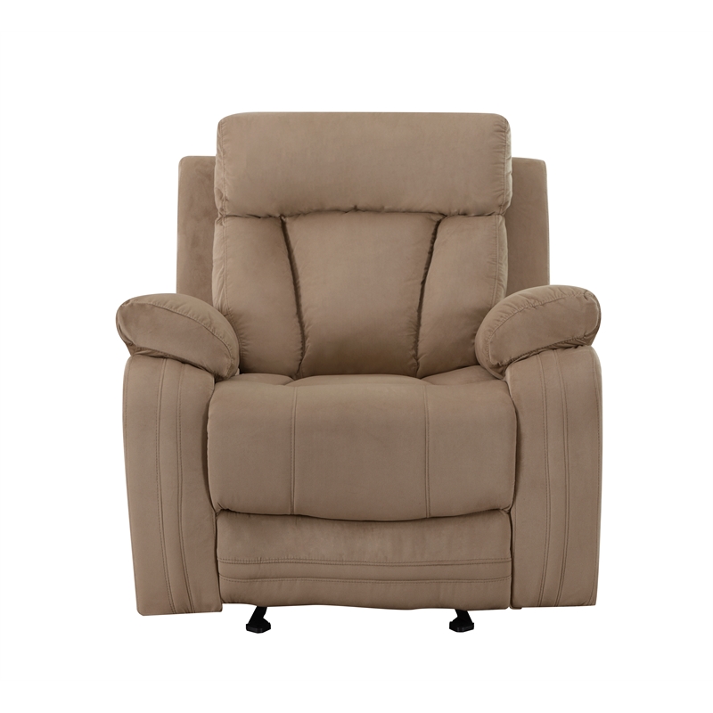Titan Furnishings Transitional Microfiber Fabric Chair in Beige