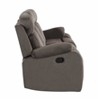 Titan Furnishings Transitional Microfiber Fabric Sofa Set in Brown