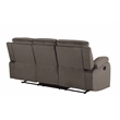 Titan Furnishings Transitional Microfiber Fabric Sofa Set in Brown