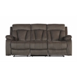 Titan Furnishings Transitional Microfiber Fabric Sofa Set in Brown