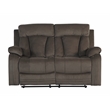 Titan Furnishings Transitional Microfiber Fabric Sofa Set in Brown