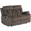 Titan Furnishings Transitional Microfiber Fabric Sofa Set in Brown