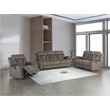 Titan Furnishings Transitional Microfiber Fabric Sofa Set in Brown