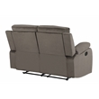 Titan Furnishings Transitional Microfiber Fabric Sofa Set in Brown
