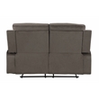 Titan Furnishings Transitional Microfiber Fabric Sofa Set in Brown