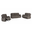 Titan Furnishings Transitional Microfiber Fabric Sofa Set in Brown