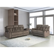 Titan Furnishings Transitional Microfiber Fabric Sofa Set in Brown