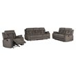 Titan Furnishings Transitional Microfiber Fabric Sofa Set in Brown