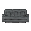 Titan Furnishings Transitional Microfiber Fabric Sofa Set in Gray