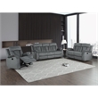 Titan Furnishings Transitional Microfiber Fabric Sofa Set in Gray