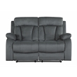 Titan Furnishings Transitional Microfiber Fabric Sofa Set in Gray