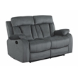 Titan Furnishings Transitional Microfiber Fabric Sofa Set in Gray