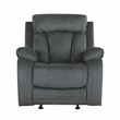 Titan Furnishings Transitional Microfiber Fabric Chair in Gray