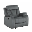Titan Furnishings Transitional Microfiber Fabric Chair in Gray