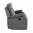 Titan Furnishings Transitional Microfiber Fabric Loveseat in Gray