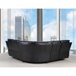Titan Furnishings Transitional Faux Leather Sectional in Black