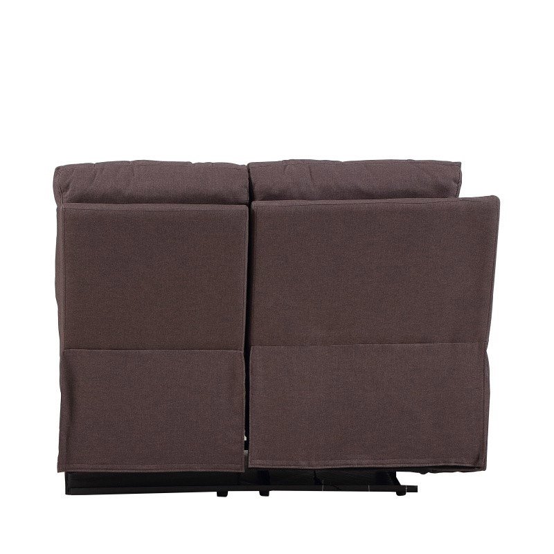 Titan Furnishings Transitional Chanille Fabric Sectional in Brown