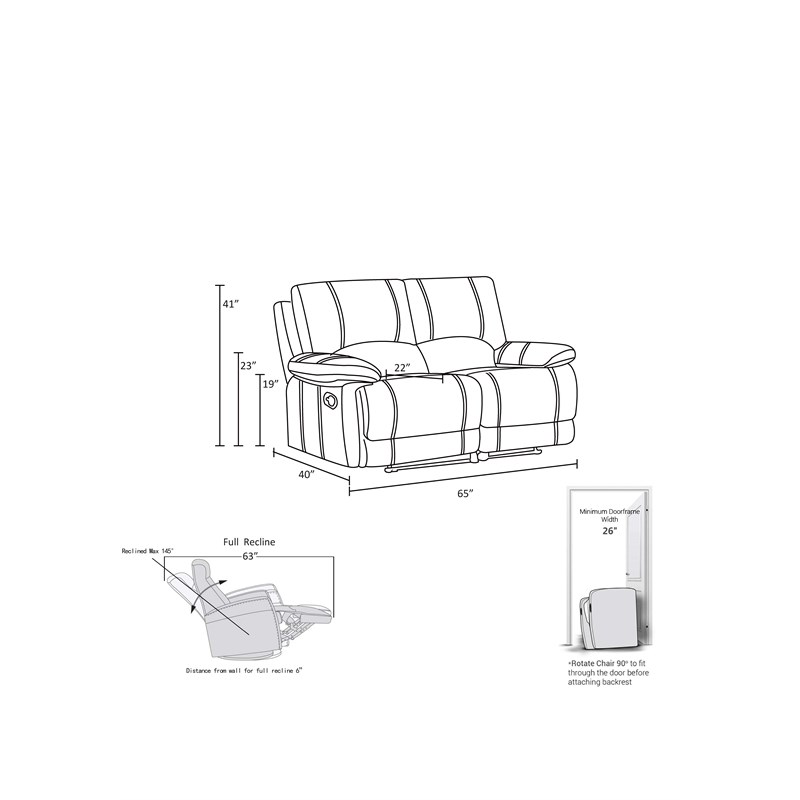 Titan Furnishings Transitional Faux Leather Sofa and Loveseat in Brown