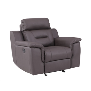 Titan Furnishings Modern Faux Leather Upholstered Chair in Brown