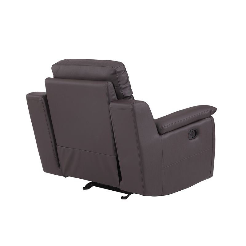 Titan Furnishings Modern Faux Leather Upholstered Chair in Brown