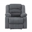 Titan Furnishings Transitional Microfiber Fabric Recliner Chair in Gray