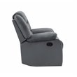 Titan Furnishings Transitional Microfiber Fabric Recliner Chair in Gray