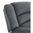 Titan Furnishings Transitional Microfiber Fabric Recliner Chair in Gray