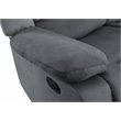 Titan Furnishings Transitional Microfiber Fabric Recliner Chair in Gray