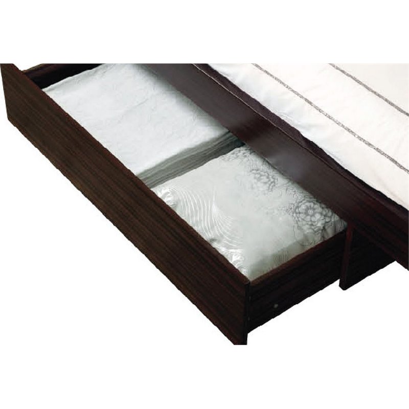 Titan Furnishings Grand Modern Lacquer Wood Eastern King Bed in Black Wenge