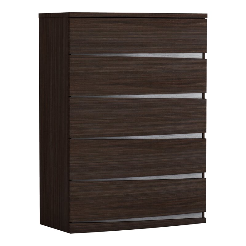 Titan Furnishings Grand Modern Lacquer Wood Chest in Black Wenge
