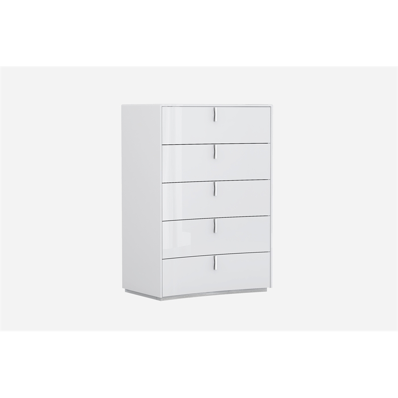 Titan Furnishings Polo 4-Piece Wood California King Bedroom Set in White