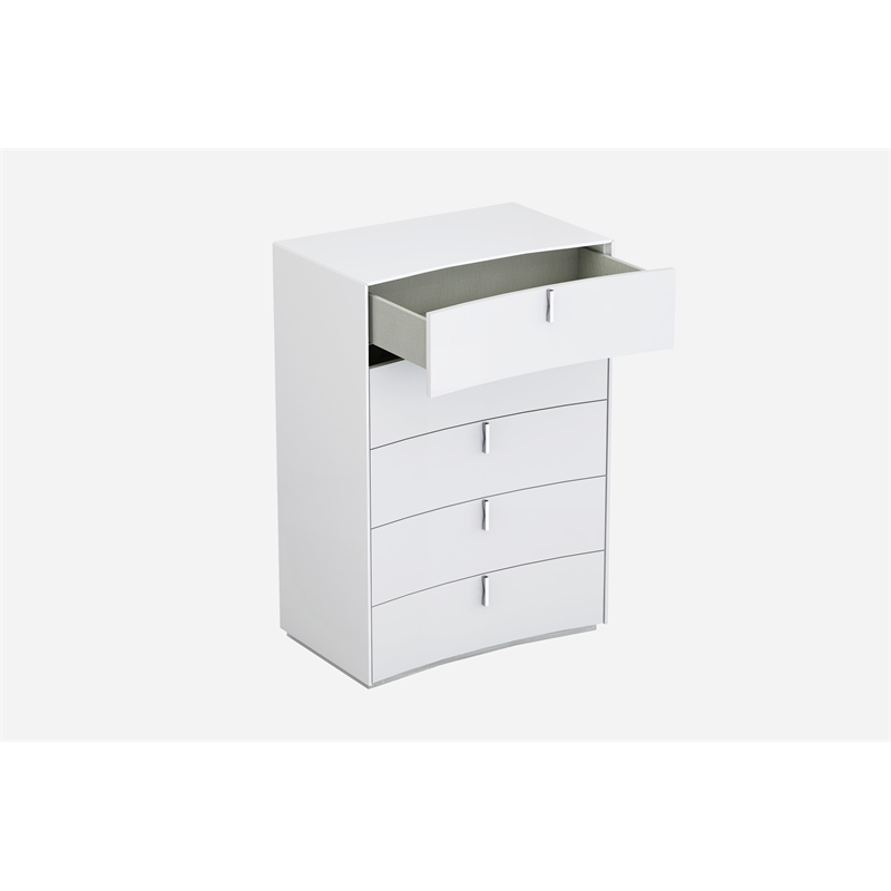 Titan Furnishings Polo 4-Piece Wood California King Bedroom Set in White