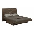 Titan Furnishings Rita Modern Lacquer Wood Queen Bed in Dark Gray