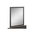 Titan Furnishings Rita Modern Lacquer Wood Mirror in Gloss Gray Ash
