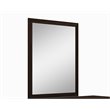 Titan Furnishings Rita Modern Lacquer Wood Mirror in Gloss Black Wenge