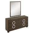 Titan Furnishings Rita 4-Piece Wood Queen Bedroom Set in Gray
