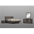 Titan Furnishings Rita 4-Piece Wood Queen Bedroom Set in Gray