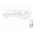 Titan Furnishings Transitional Italian Top Grain Leather Sectional White