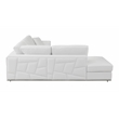 Titan Furnishings Transitional Italian Top Grain Leather Sectional White