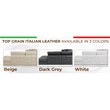 Titan Furnishings Transitional Italian Top Grain Leather Sectional