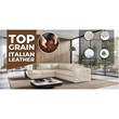 Titan Furnishings Transitional Italian Top Grain Leather Sectional